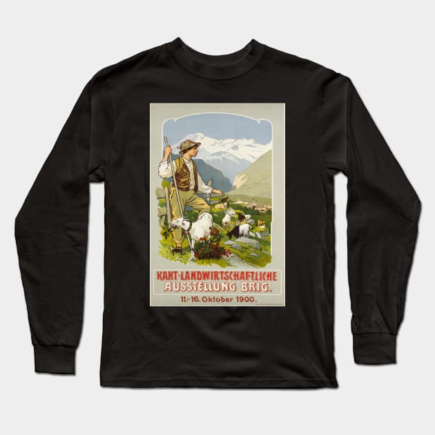 Brig, Kant-Landwirtschaftliche Ausstellung,Travel Poster Long Sleeve T-Shirt by BokeeLee